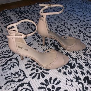 Nine West Blush color Heels with Matching Clutch